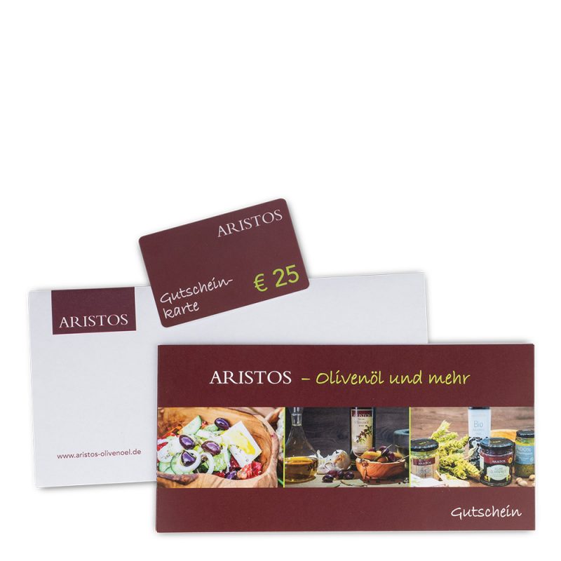 Aristos Geldwertkarte Gutschein 25 EUR